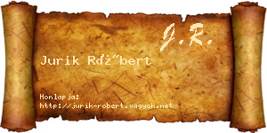 Jurik Róbert névjegykártya