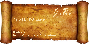 Jurik Róbert névjegykártya